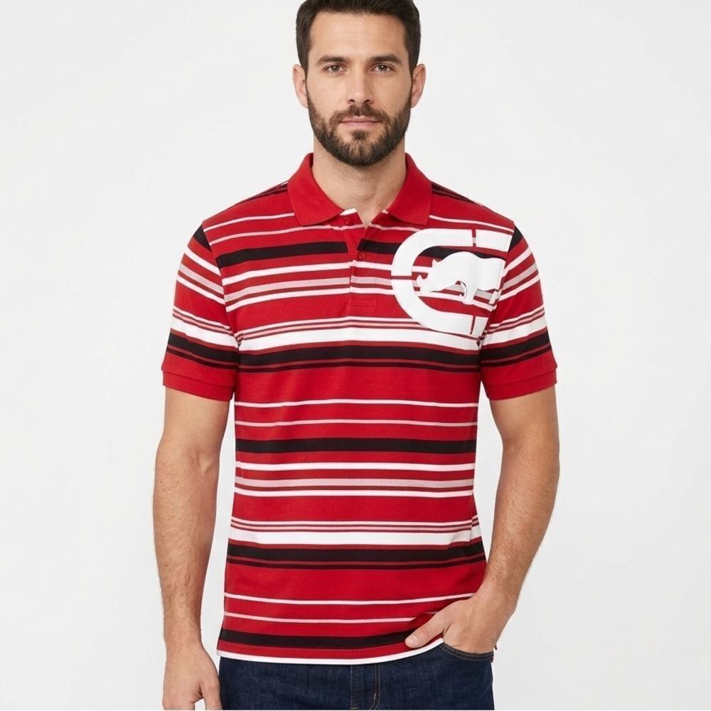 ESKO UNLTD Vintage Men's Striped Polo Shirt Size L